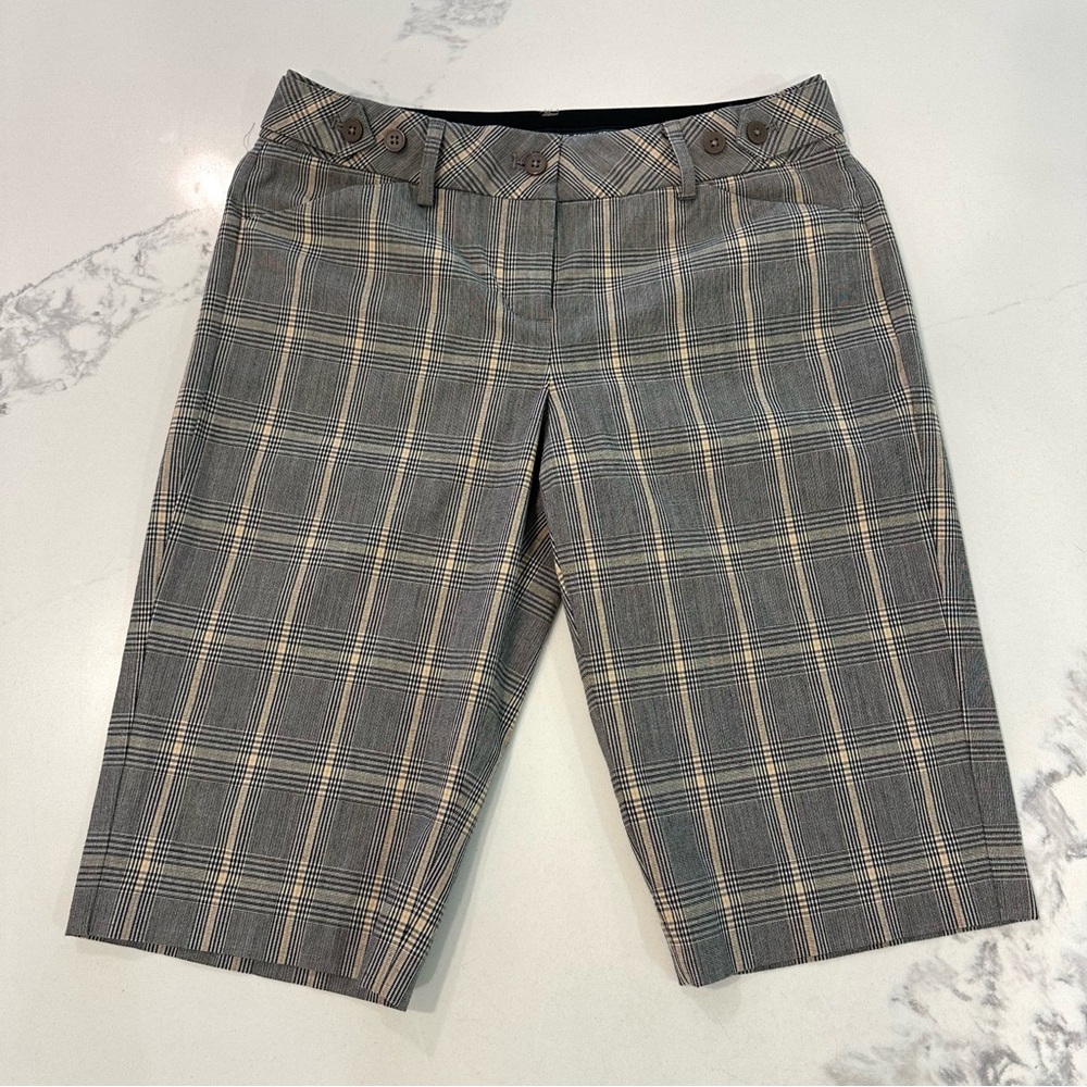 Express- Editor Preppy Plaid Bermuda - Size 0